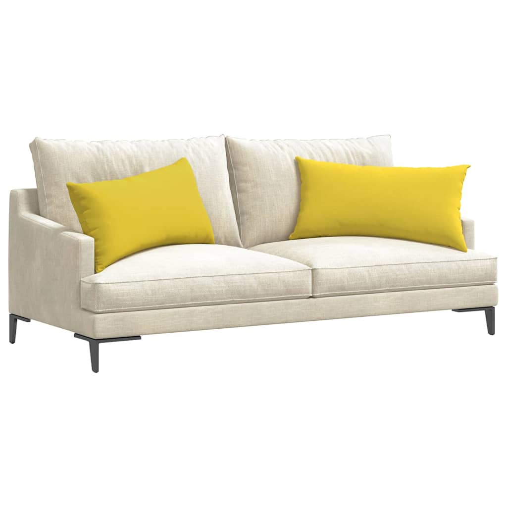 Kanapé párnák 2 pcs Világos sárga 80 x 40 cm szövet