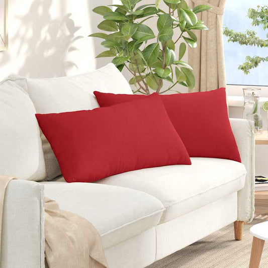 Kanapé párnák 2 pcs Piros 80 x 40 cm szövet