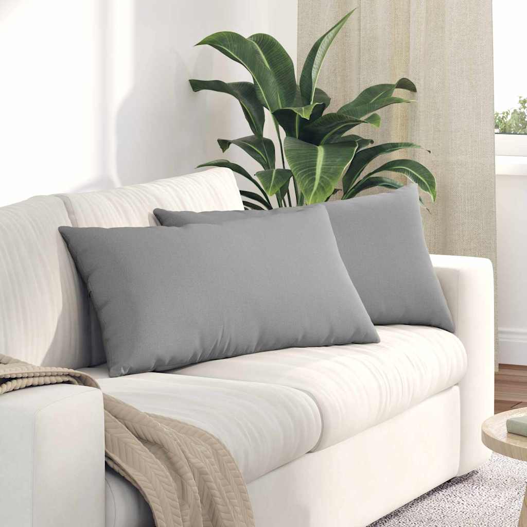 Kanapé párnák 2 pcs Felhőszürke 80 x 40 cm szövet