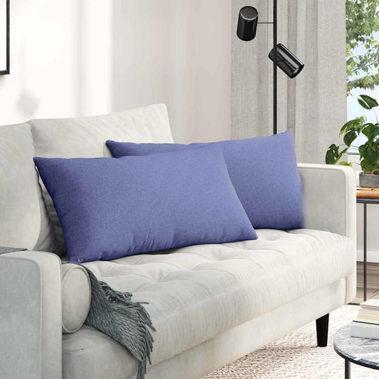 Kanapé párnák 2 pcs Farmerkék 80 x 40 cm szövet