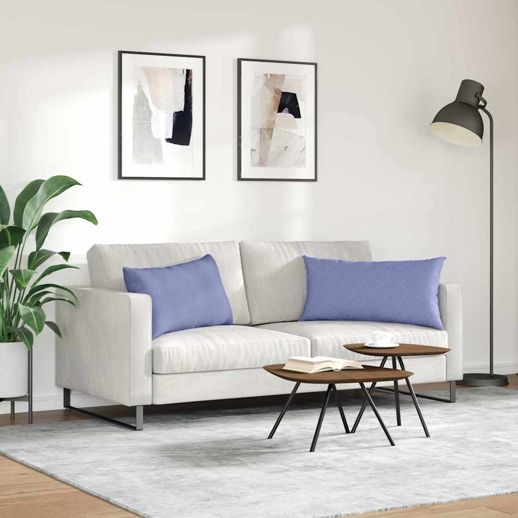 Kanapé párnák 2 pcs Farmerkék 80 x 40 cm szövet