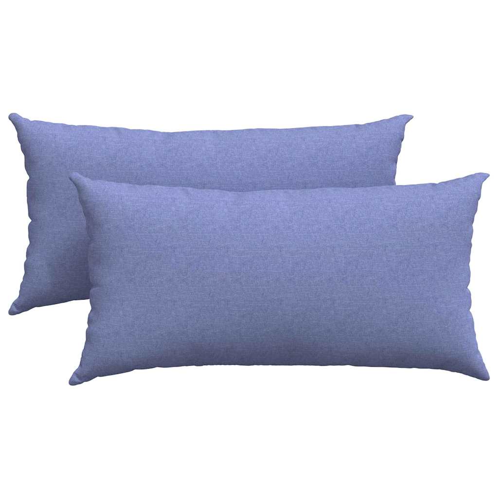 Kanapé párnák 2 pcs Farmerkék 80 x 40 cm szövet