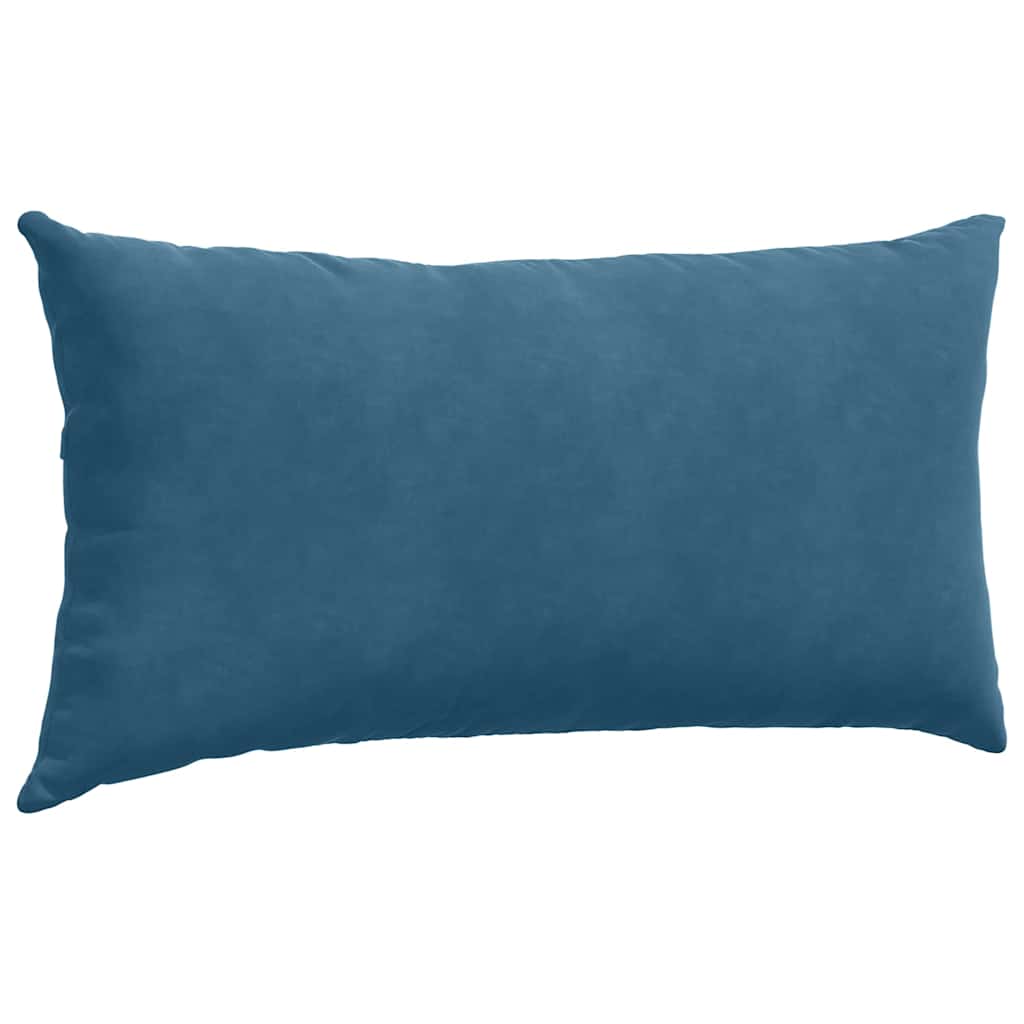 Kanapé párnák 2 pcs Kék 80 x 40 cm Bársonyos szövet