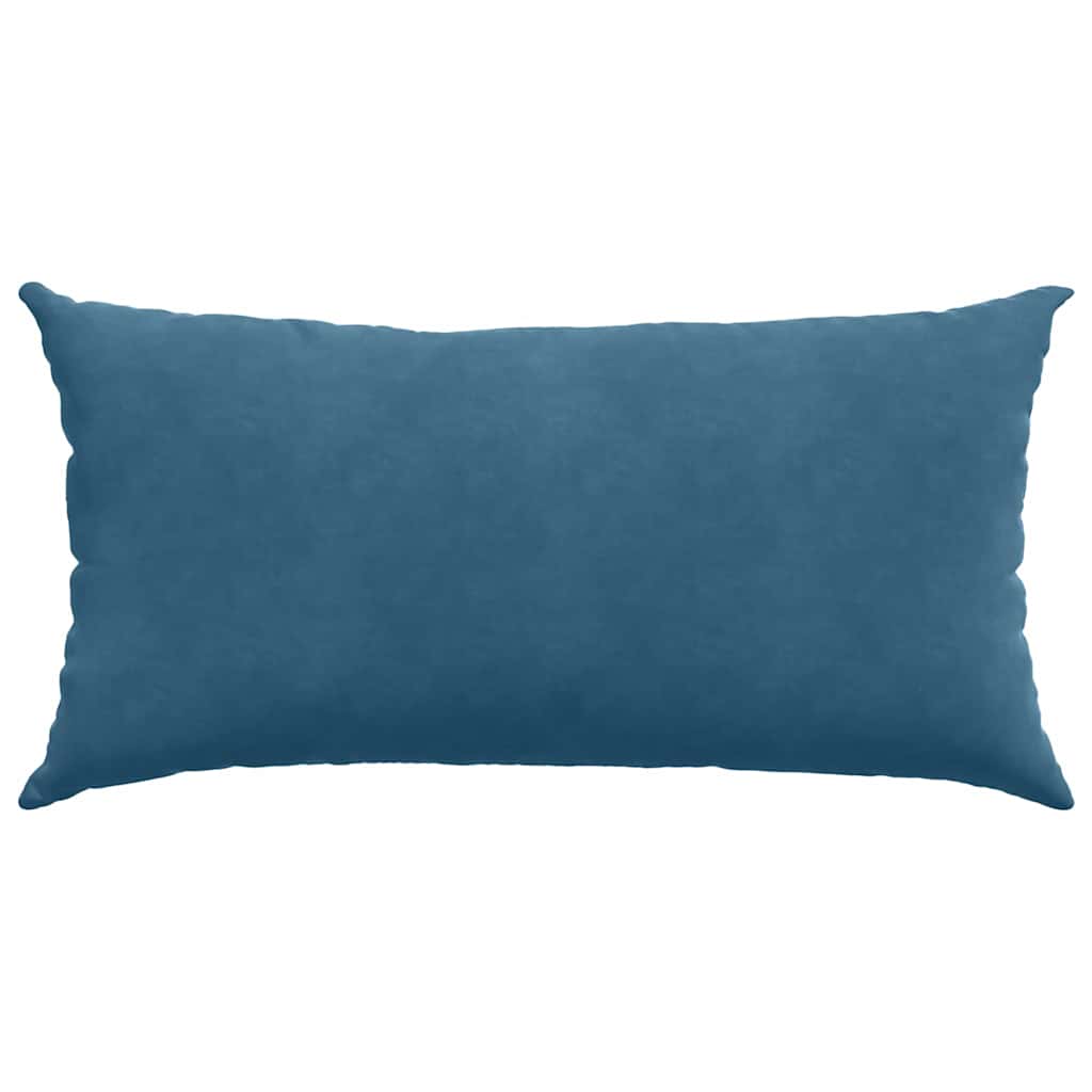 Kanapé párnák 2 pcs Kék 80 x 40 cm Bársonyos szövet