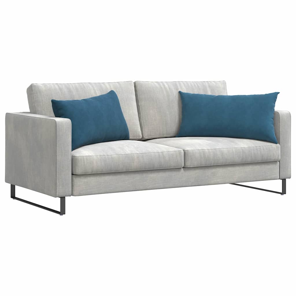 Kanapé párnák 2 pcs Kék 80 x 40 cm Bársonyos szövet