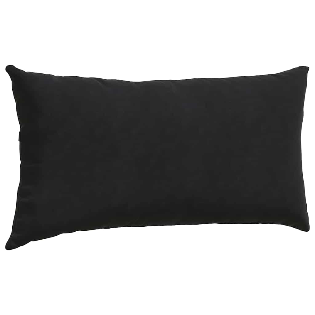 Kanapé párnák 2 pcs Fekete 80 x 40 cm Bársonyos szövet