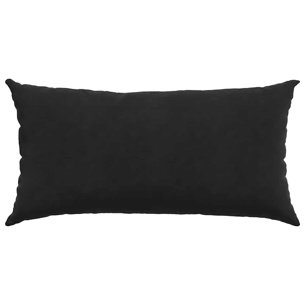 Kanapé párnák 2 pcs Fekete 80 x 40 cm Bársonyos szövet
