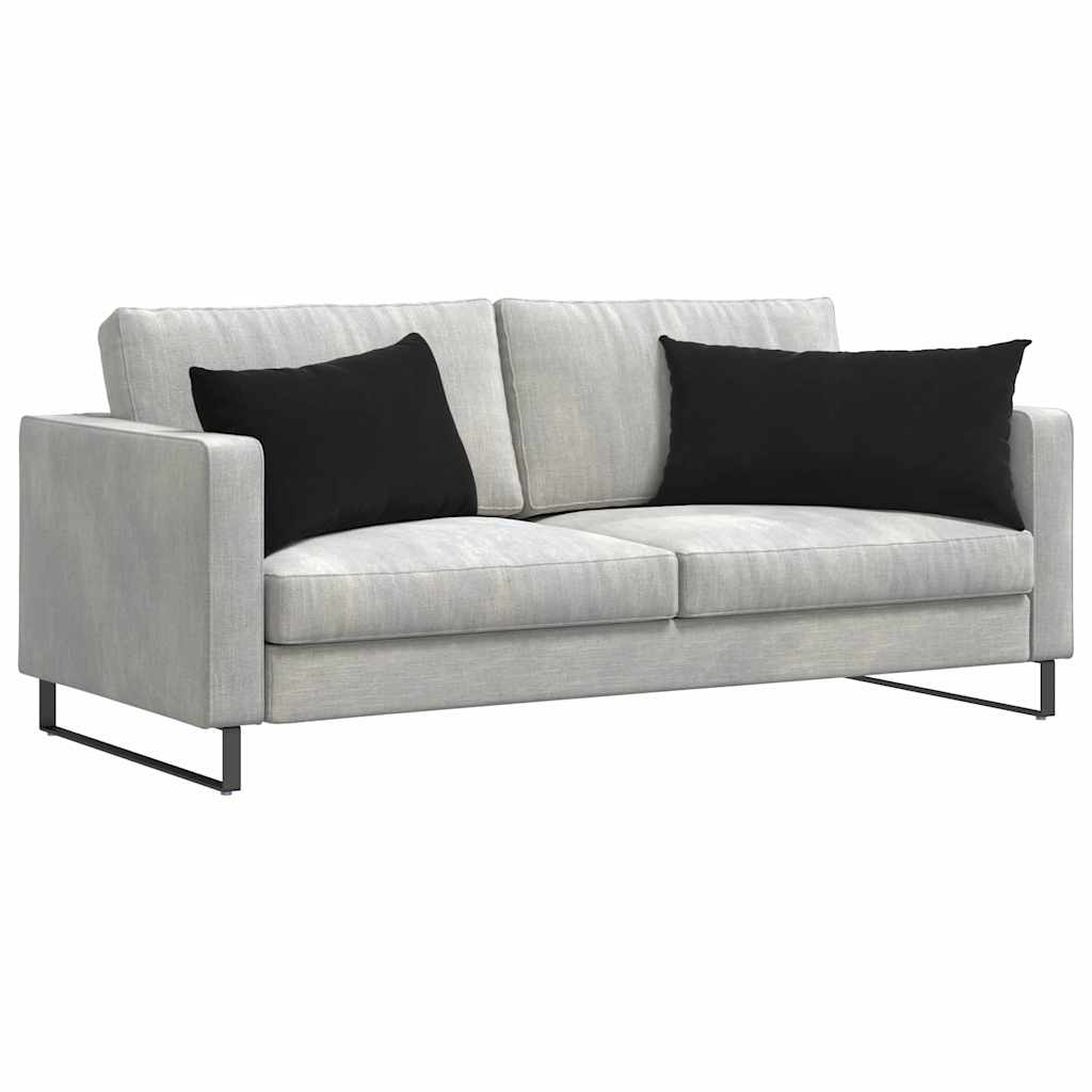 Kanapé párnák 2 pcs Fekete 80 x 40 cm Bársonyos szövet