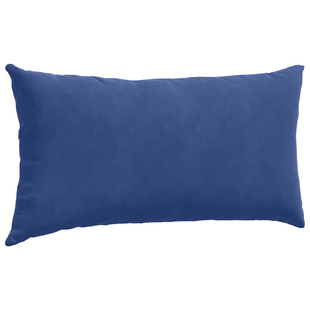 Kanapé párnák 2 pcs Rendőrségi kék 80 x 40 cm Bársonyos szövet