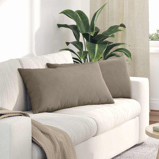 Kanapé párnák 2 pcs Tópszínű 80 x 40 cm szövet