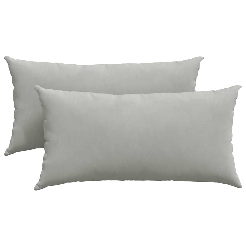 Kanapé párnák 2 pcs Világosszürke 80 x 40 cm szövet