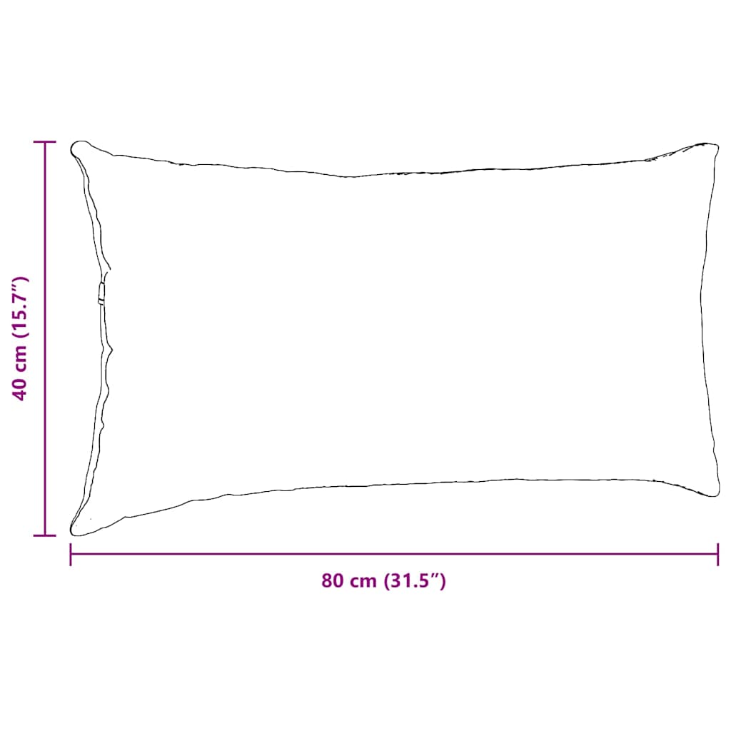 Kanapé párnák 2 pcs Világosszürke 80 x 40 cm szövet