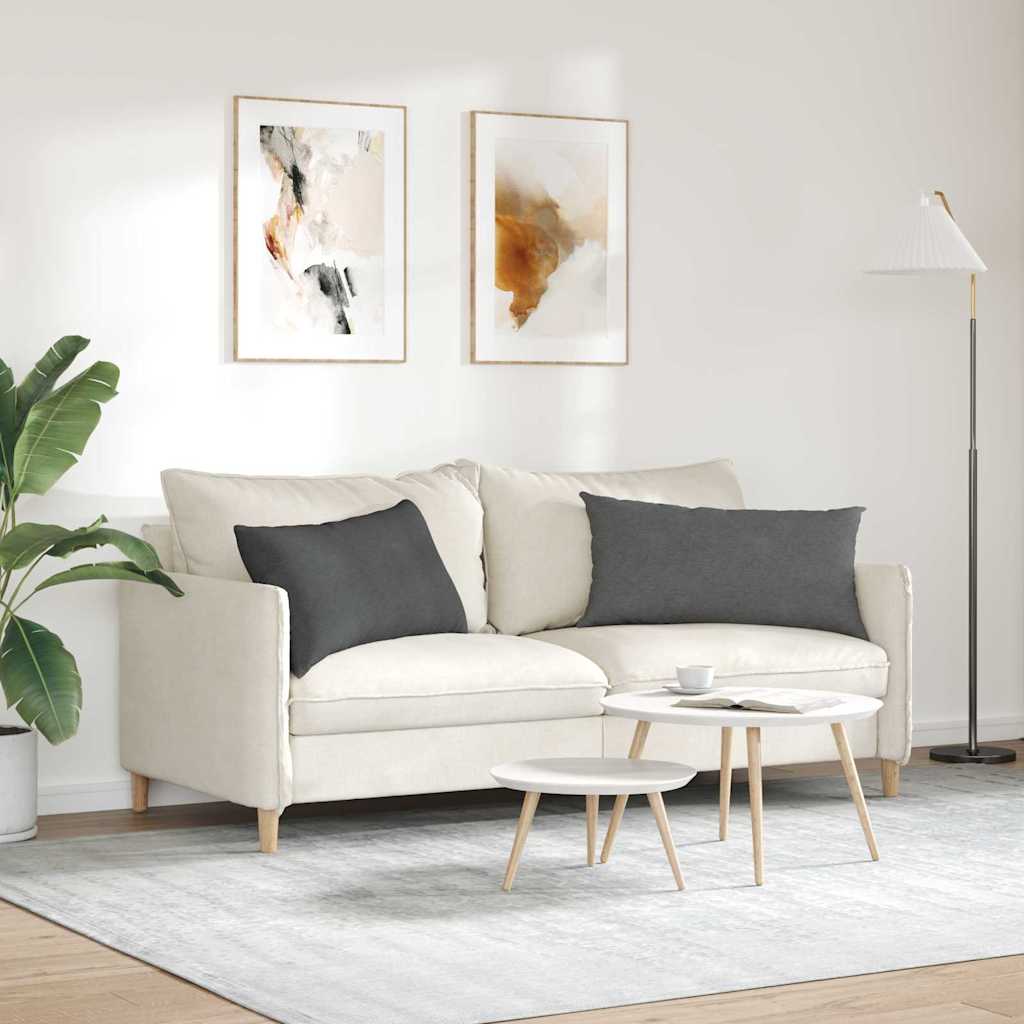 Kanapé párnák 2 pcs Sötétszürke 80 x 40 cm Bársonyos szövet
