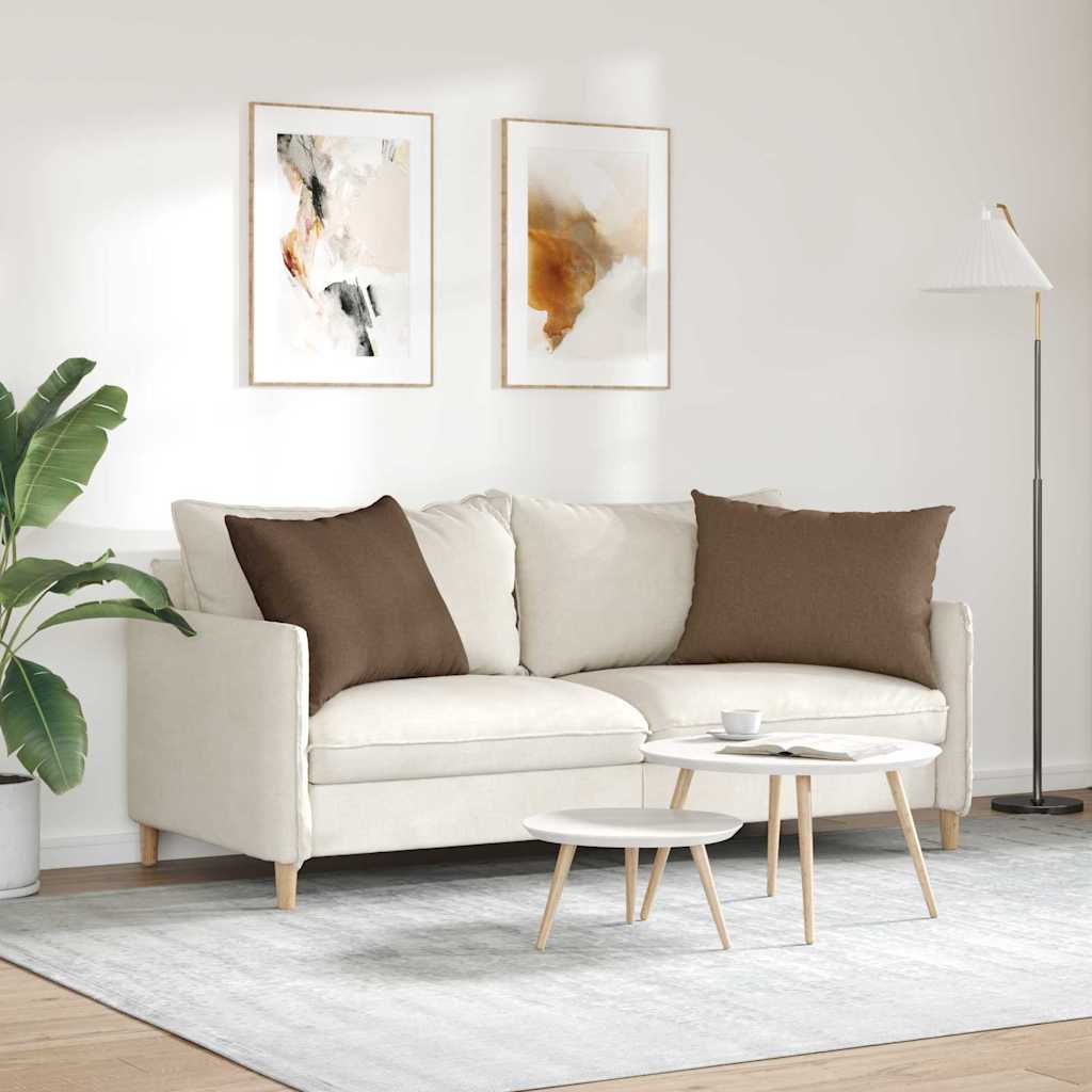 Kanapé párnák 2 pcs Barna 70 x 50 cm szövet
