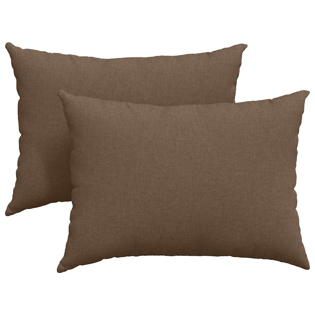 Kanapé párnák 2 pcs Barna 70 x 50 cm szövet