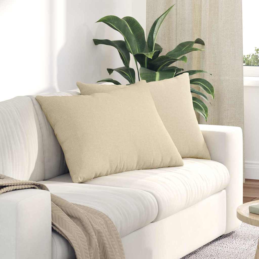 Kanapé párnák 2 pcs Krém 70 x 50 cm szövet