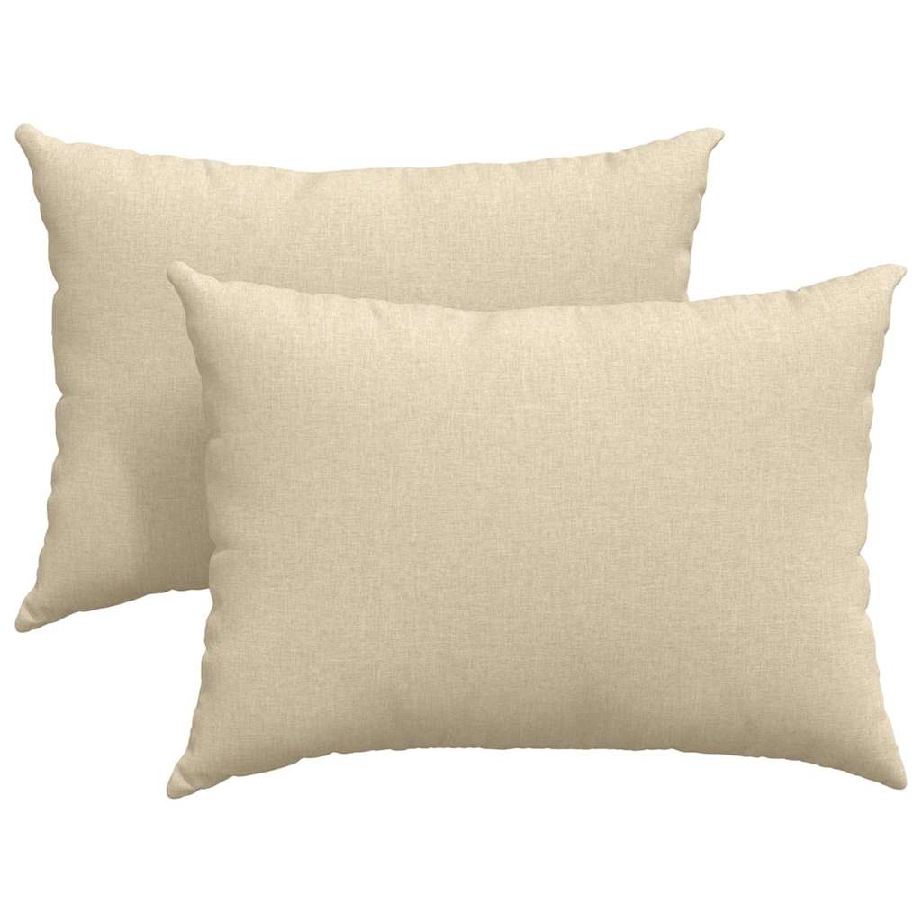 Kanapé párnák 2 pcs Krém 70 x 50 cm szövet