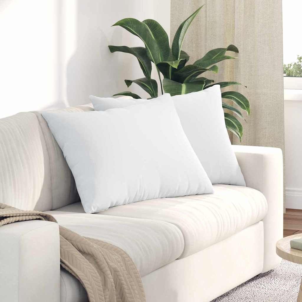 Kanapé párnák 2 pcs Fehér 70 x 50 cm szövet