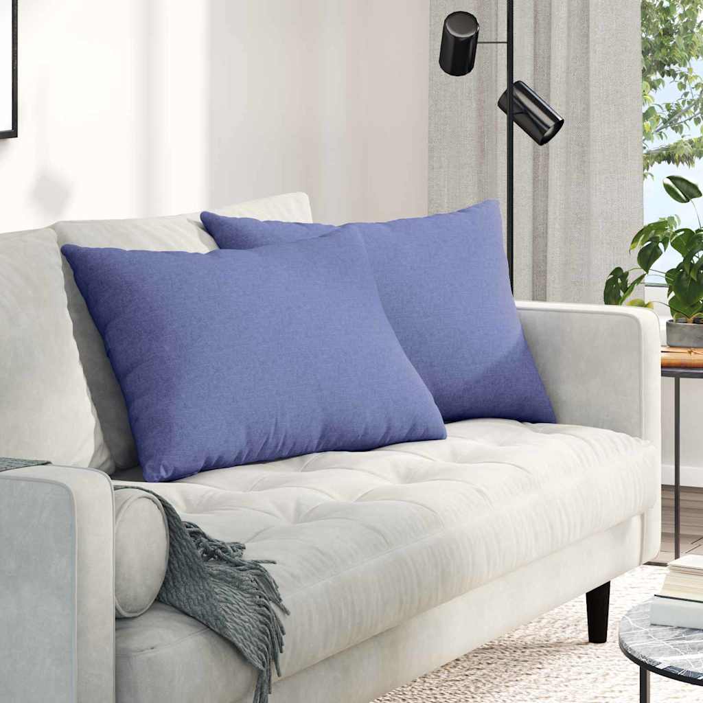 Kanapé párnák 2 pcs Farmerkék 70 x 50 cm szövet
