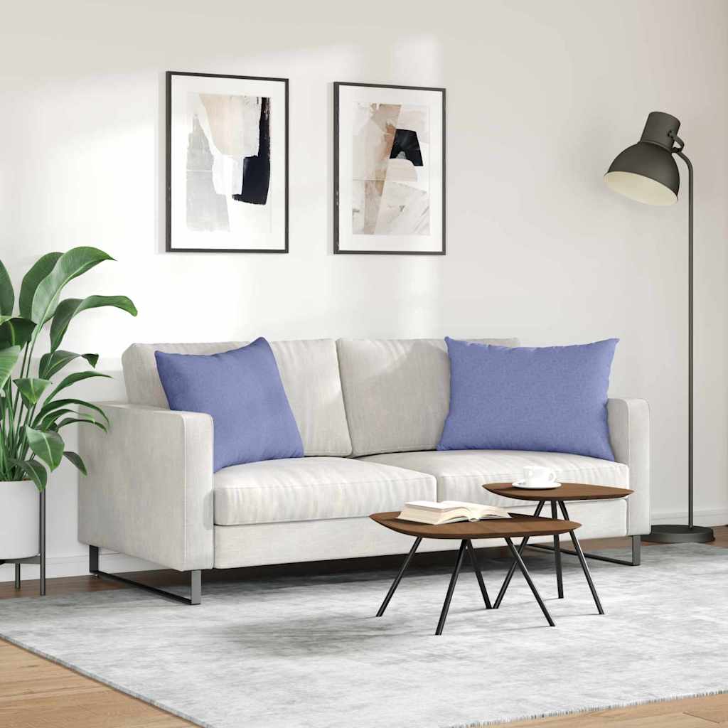 Kanapé párnák 2 pcs Farmerkék 70 x 50 cm szövet