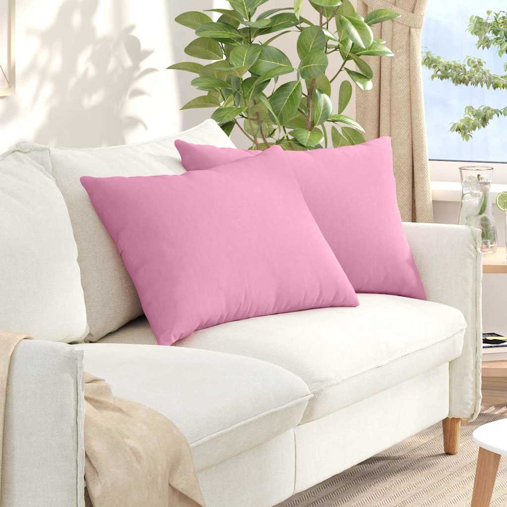 Kanapé párnák 2 pcs Rózsaszín 70 x 50 cm szövet