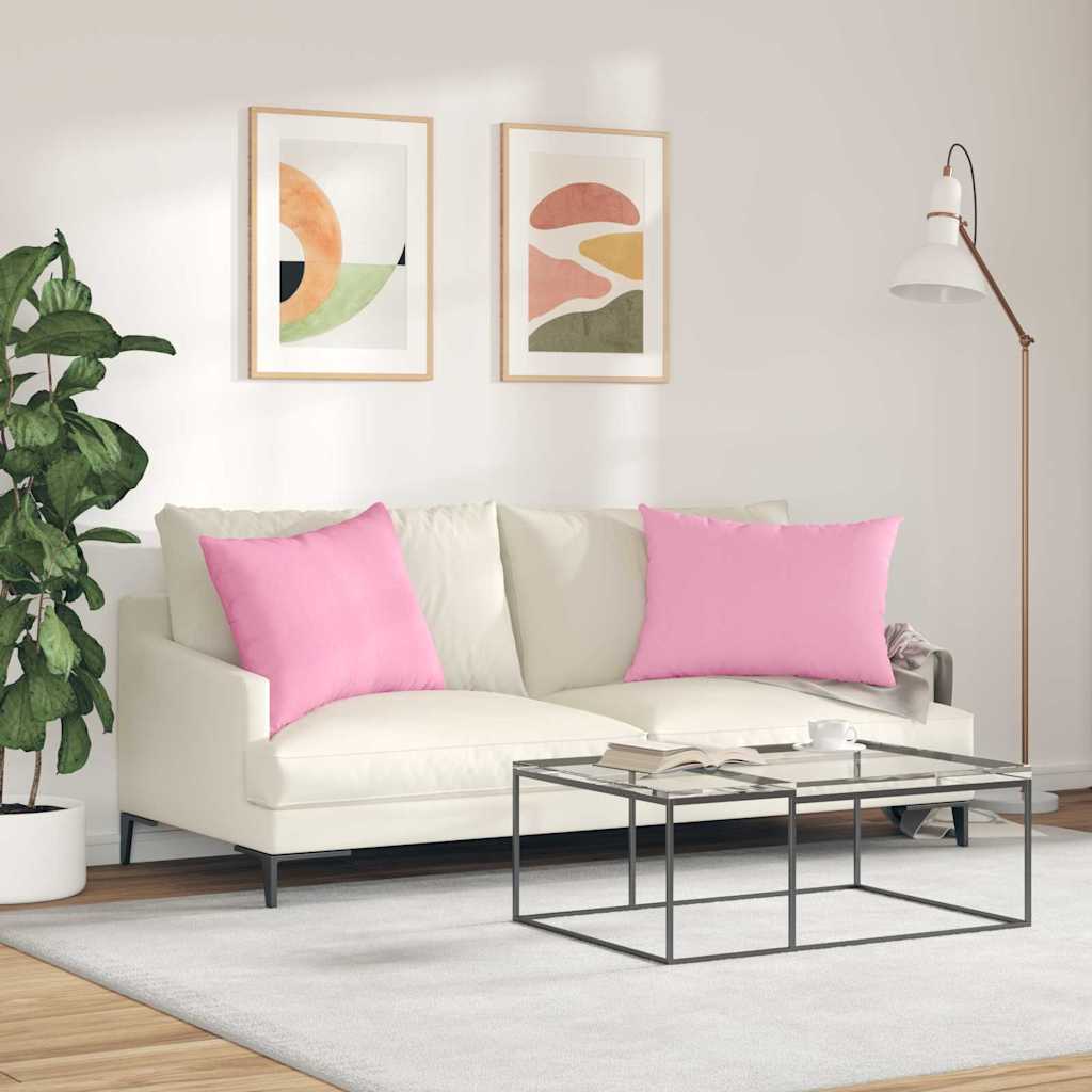 Kanapé párnák 2 pcs Rózsaszín 70 x 50 cm szövet