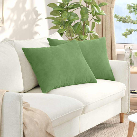 Kanapé párnák 2 pcs Világos zöld 70 x 50 cm Bársonyos szövet