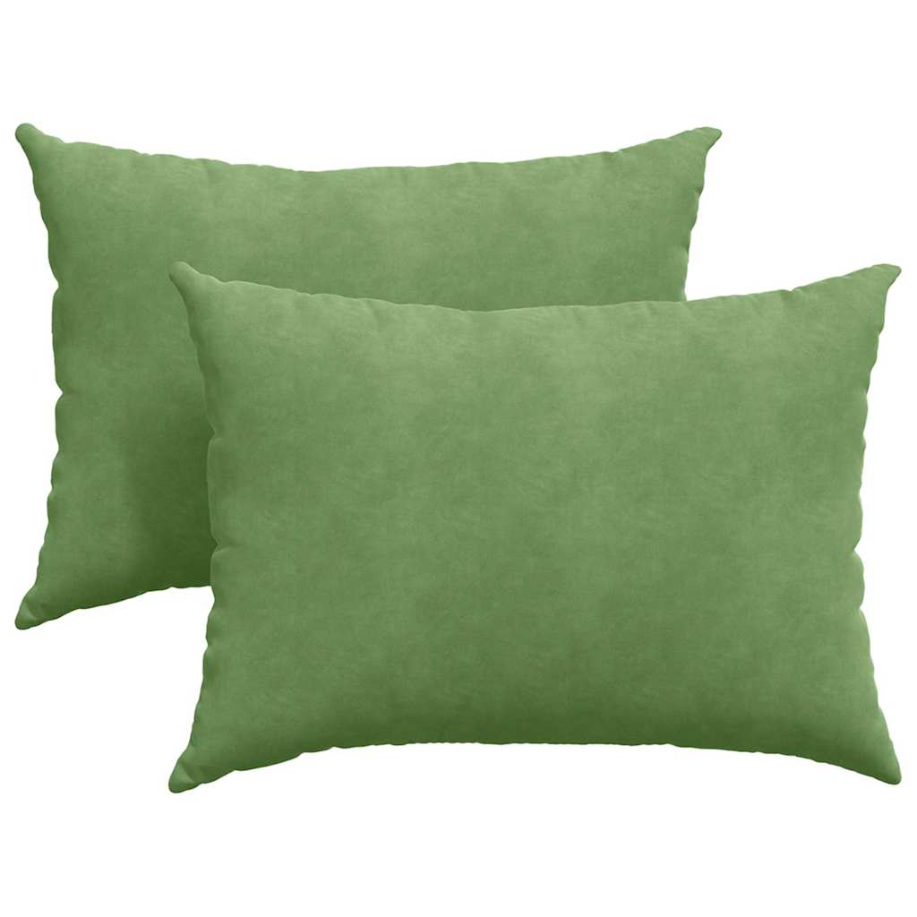 Kanapé párnák 2 pcs Világos zöld 70 x 50 cm Bársonyos szövet