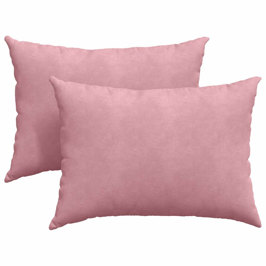 Kanapé párnák 2 pcs Rózsaszín 70 x 50 cm Bársonyos szövet