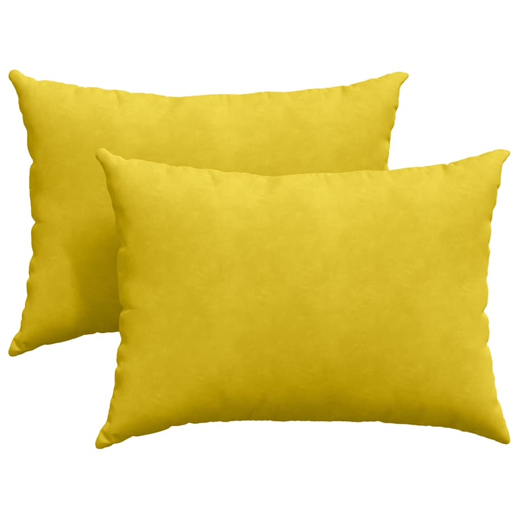 Kanapé párnák 2 pcs Sárga 70 x 50 cm Bársonyos szövet