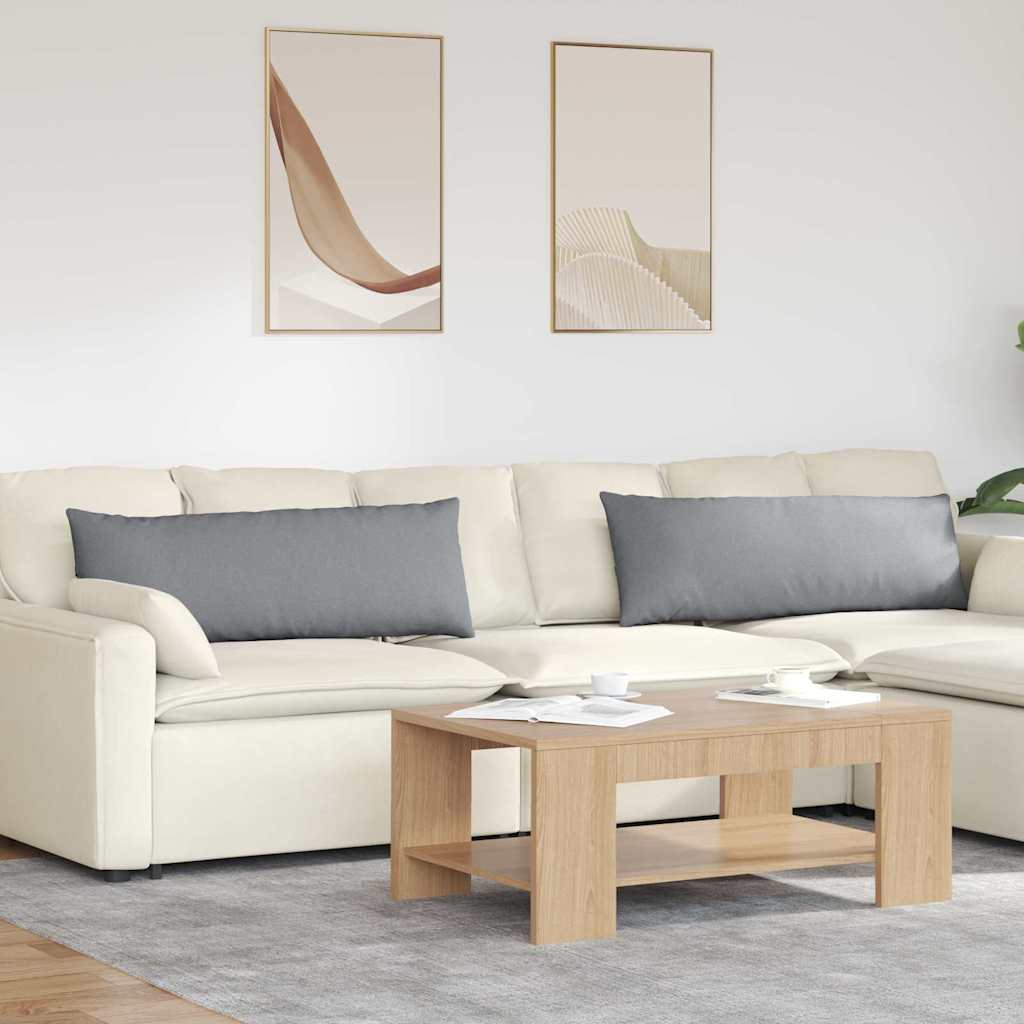 Kanapé párnák 2 pcs szövet Világosszürke 120 x 40 cm