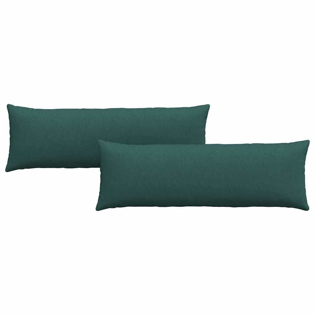 Kanapé párnák 2 pcs Sötétzöld 120 x 40 cm szövet