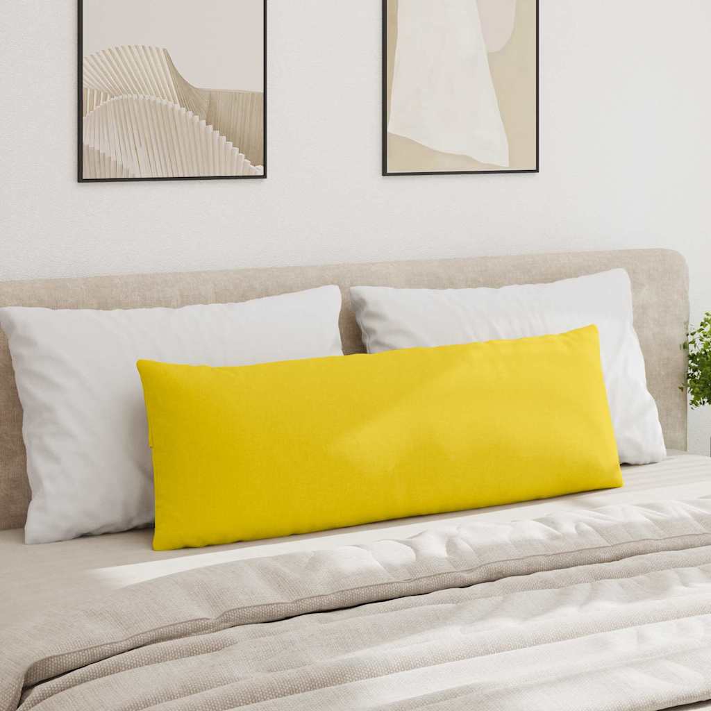 Kanapé párnák 2 pcs Világos sárga 120 x 40 cm szövet