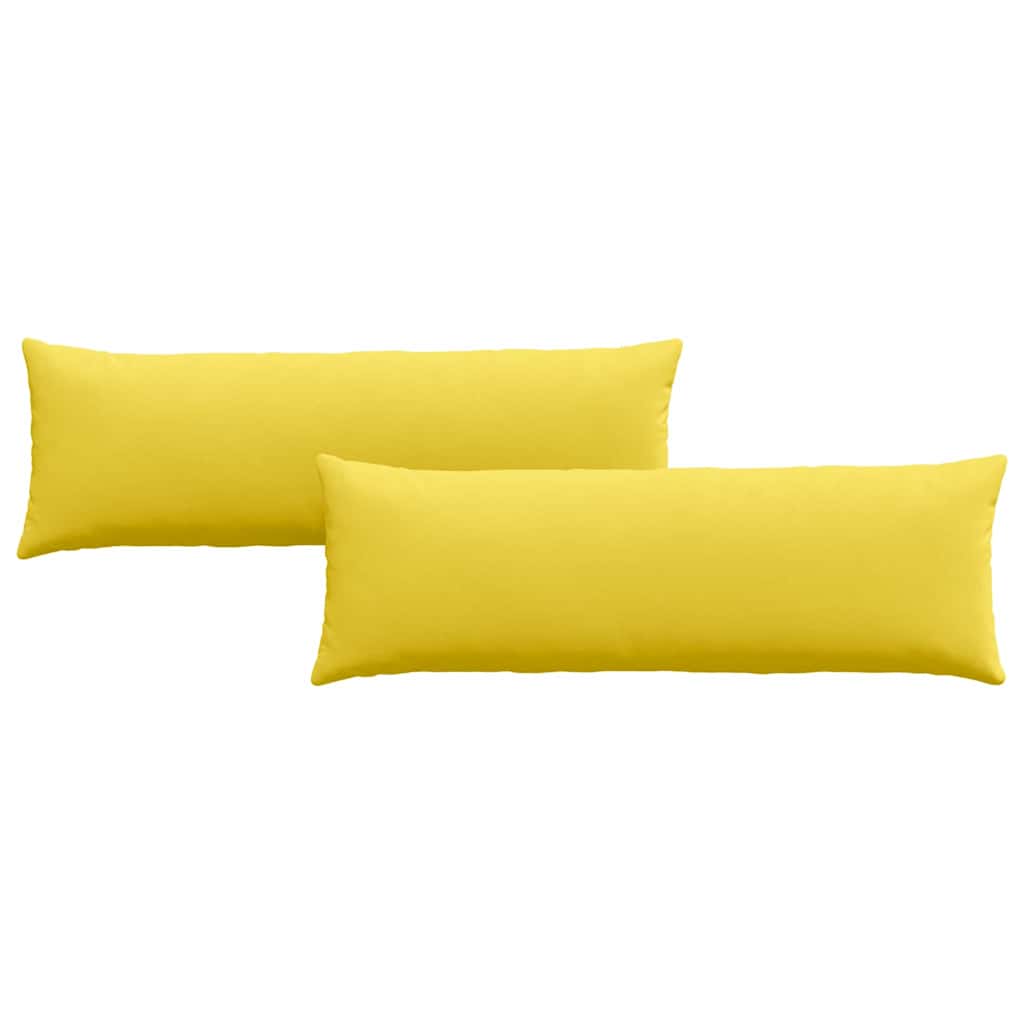 Kanapé párnák 2 pcs Világos sárga 120 x 40 cm szövet