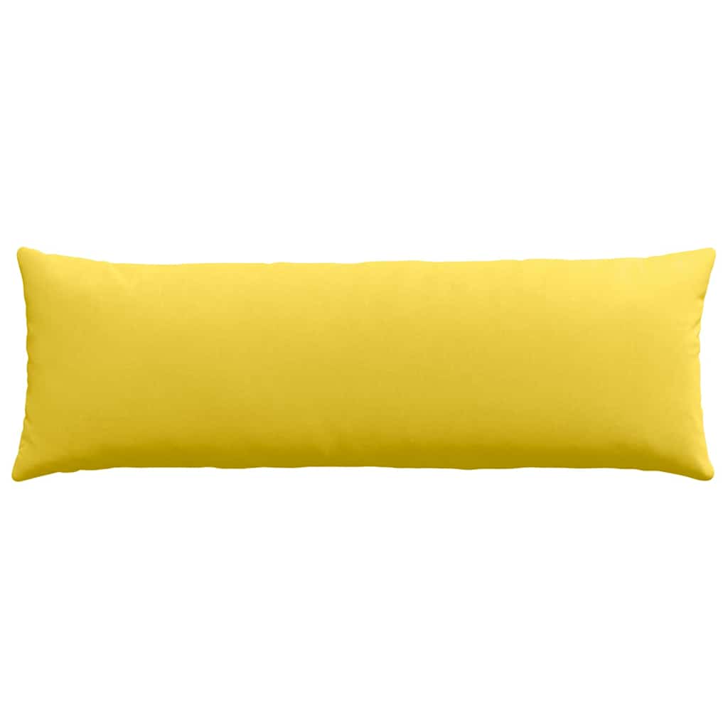 Kanapé párnák 2 pcs Világos sárga 120 x 40 cm szövet