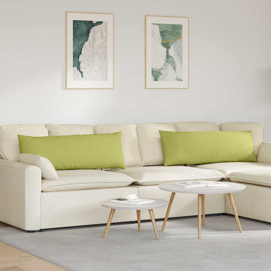 Kanapé párnák 2 pcs Világos zöld 120 x 40 cm szövet