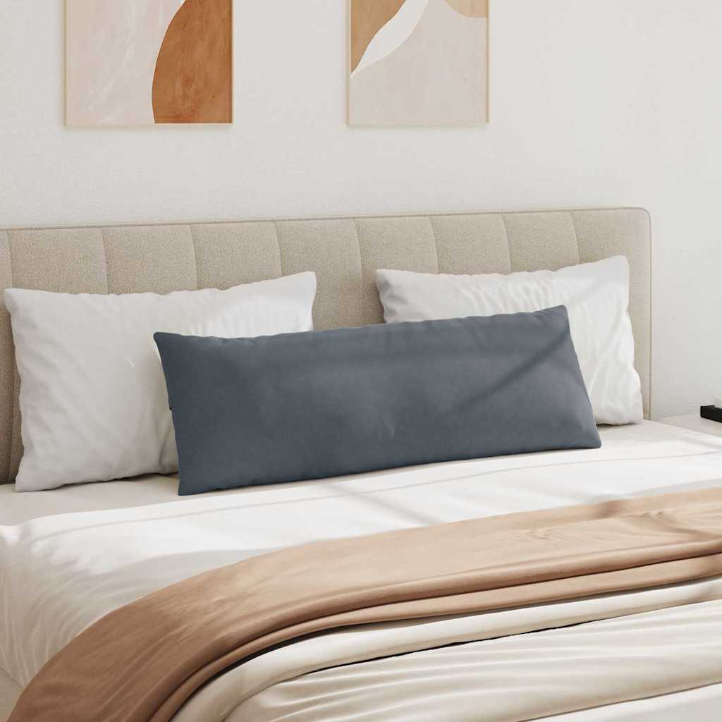 Kanapé párnák 2 pcs Sötétszürke 120 x 40 cm Bársonyos szövet
