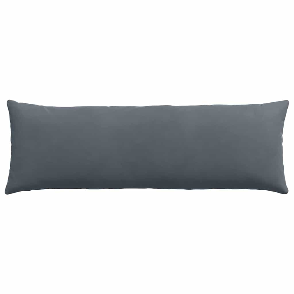 Kanapé párnák 2 pcs Sötétszürke 120 x 40 cm Bársonyos szövet