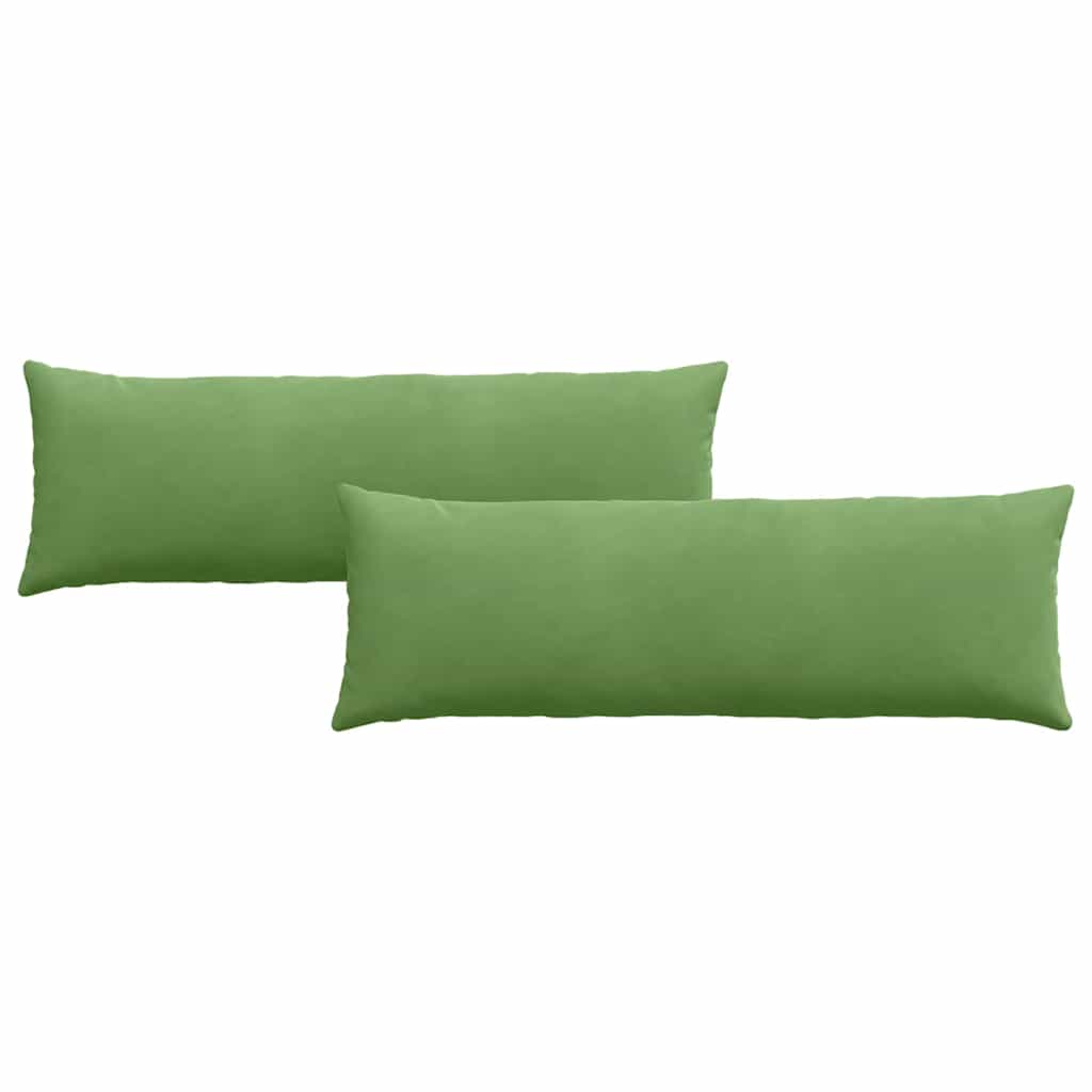 Kanapé párnák 2 pcs Világos zöld 120 x 40 cm Bársonyos szövet