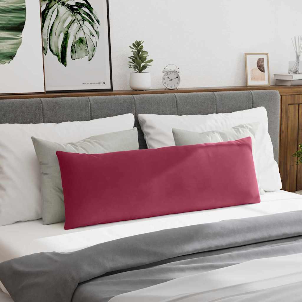 Kanapé párnák 2 pcs Bordó 120 x 40 cm Bársonyos szövet