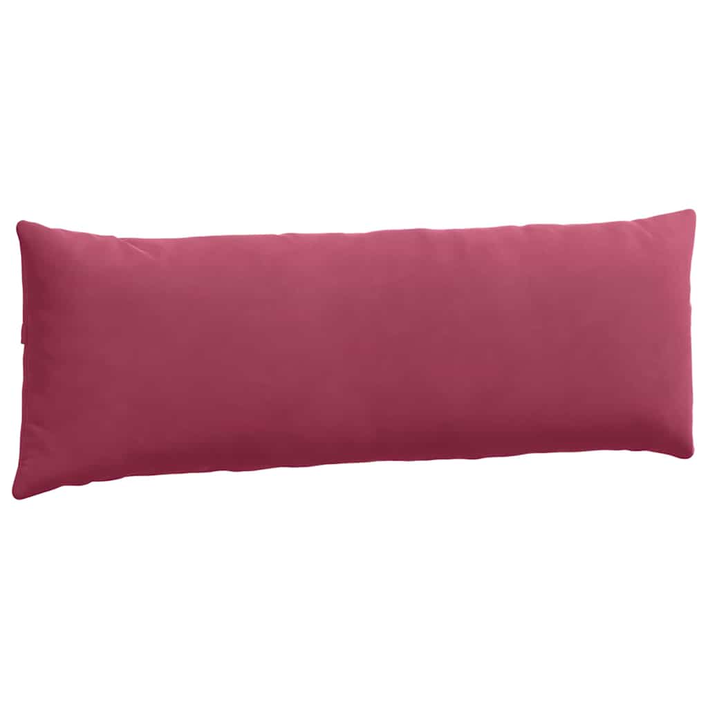 Kanapé párnák 2 pcs Bordó 120 x 40 cm Bársonyos szövet