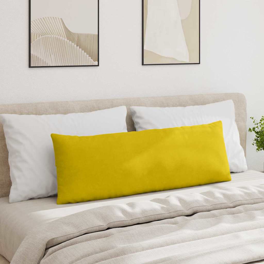 Kanapé párnák 2 pcs Sárga 120 x 40 cm Bársonyos szövet