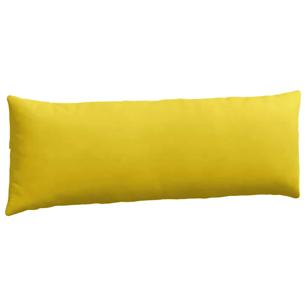 Kanapé párnák 2 pcs Sárga 120 x 40 cm Bársonyos szövet