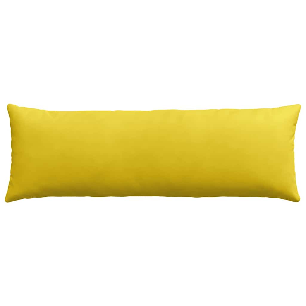 Kanapé párnák 2 pcs Sárga 120 x 40 cm Bársonyos szövet