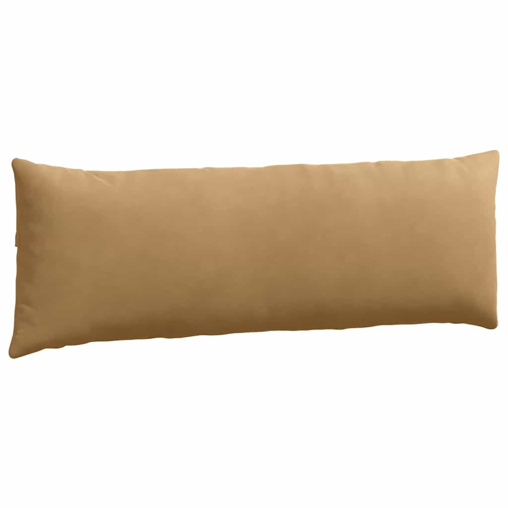 Kanapé párnák 2 pcs Barna 120 x 40 cm Bársonyos szövet