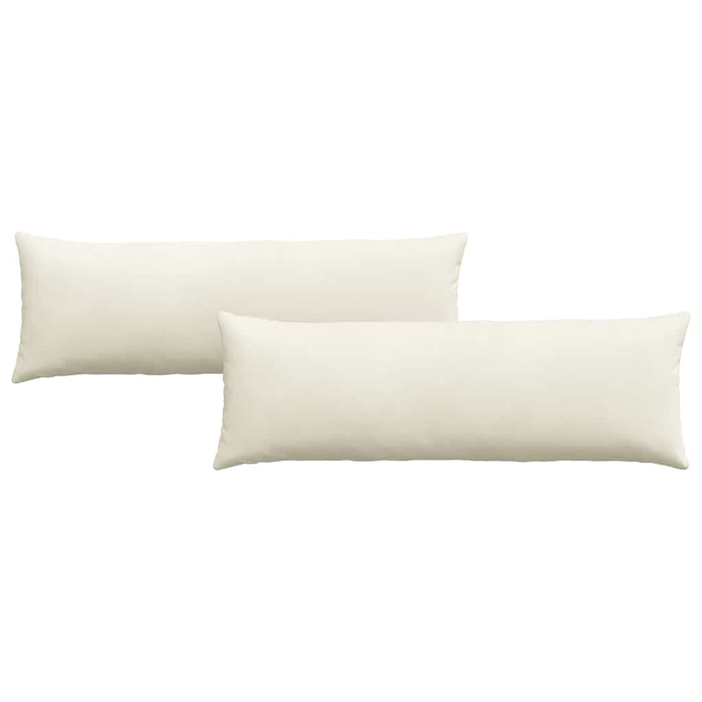 Kanapé párnák 2 pcs Krém 120 x 40 cm Bársonyos szövet