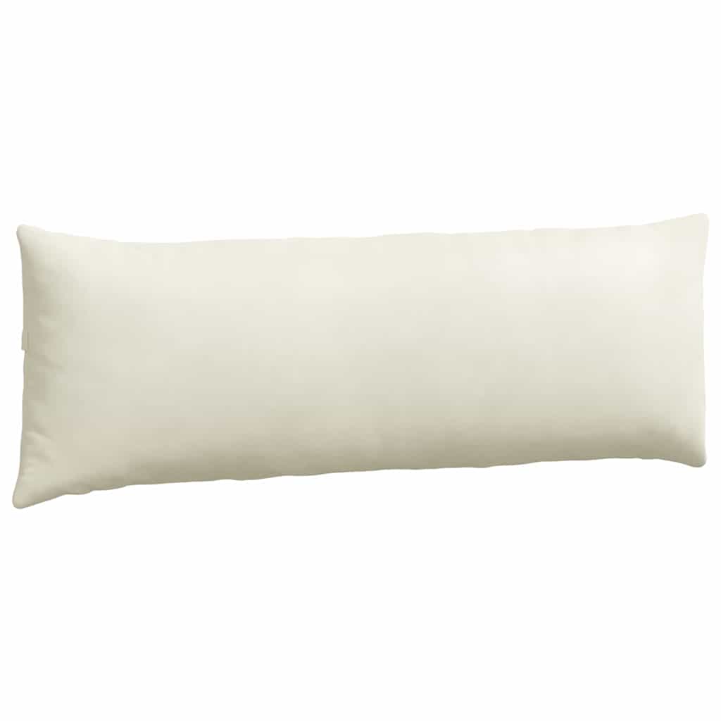 Kanapé párnák 2 pcs Krém 120 x 40 cm Bársonyos szövet