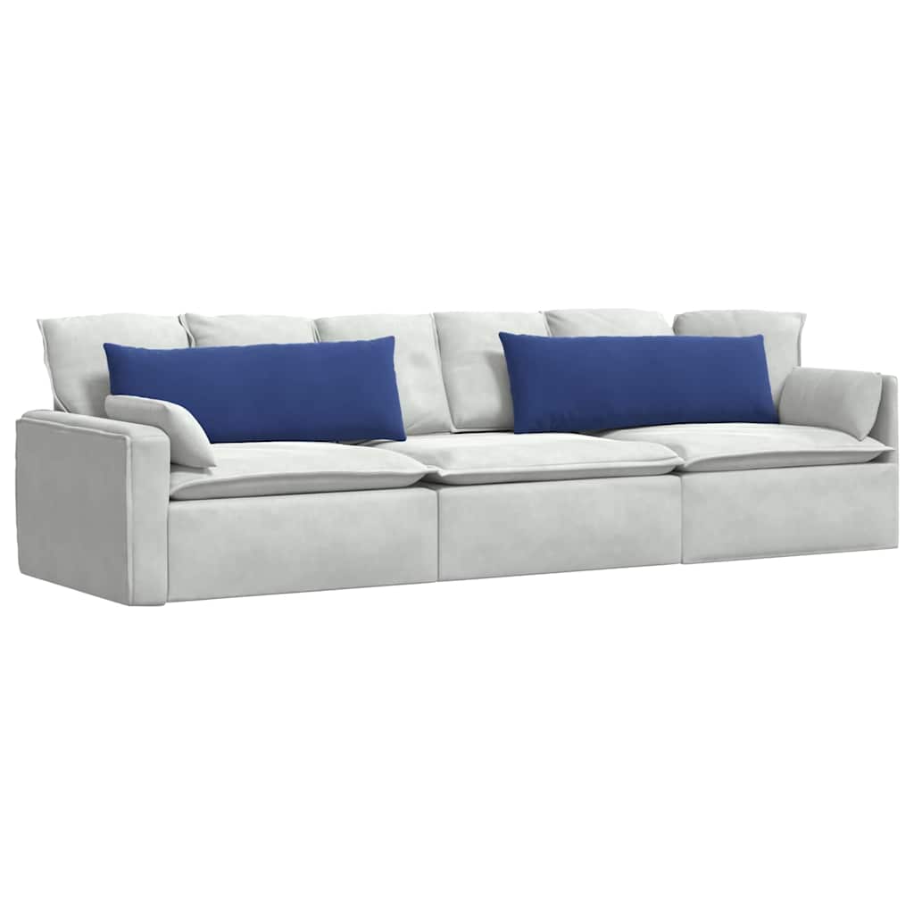 Kanapé párnák 2 pcs Rendőrségi kék 120 x 40 cm Bársonyos szövet