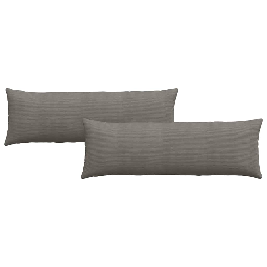 Kanapé párnák 2 pcs Világosszürke 120 x 40 cm Bársonyos szövet