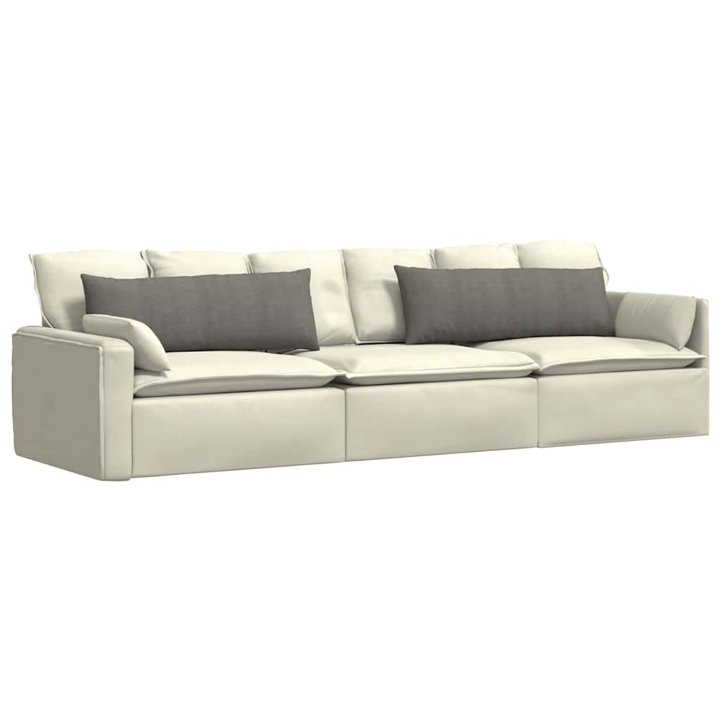 Kanapé párnák 2 pcs Világosszürke 120 x 40 cm Bársonyos szövet